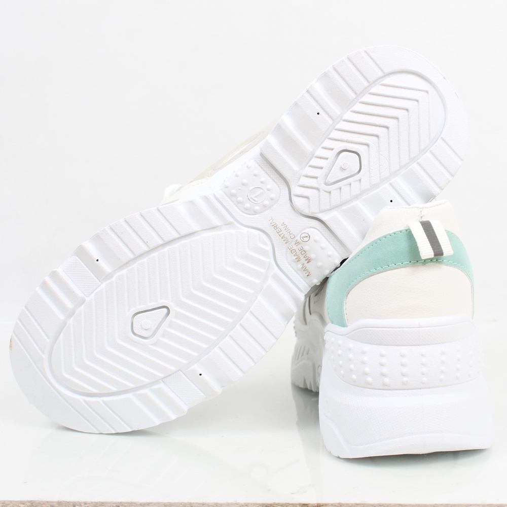 Green Color Block Fashion Retro Platform Sneaker - Picture 4 of 6